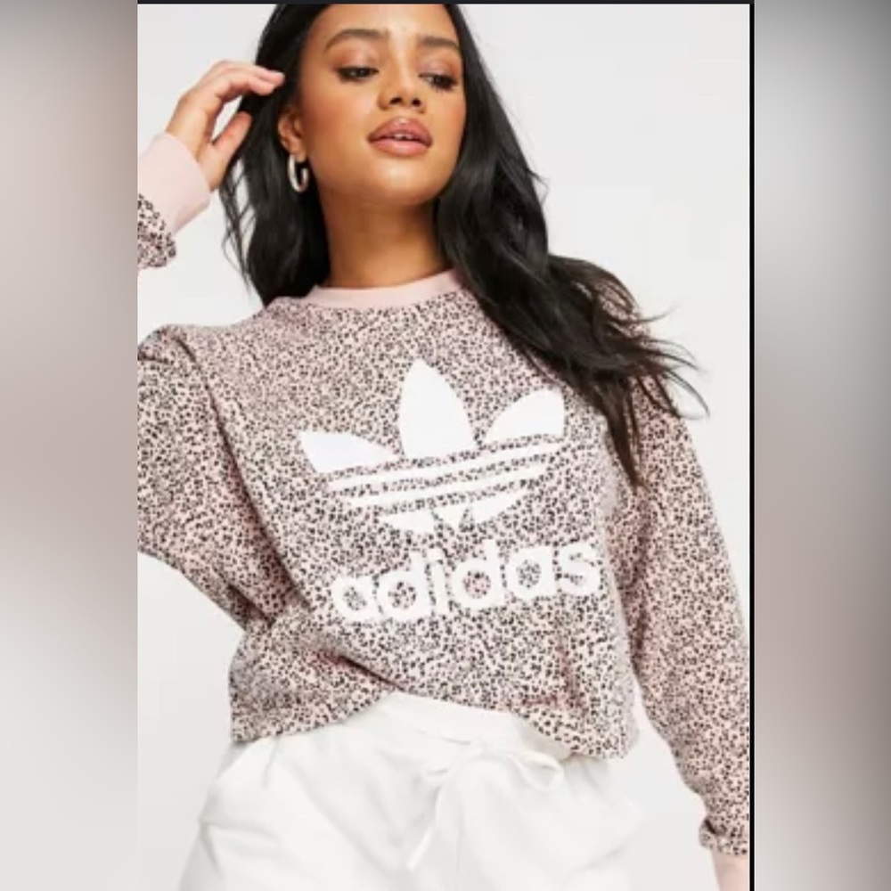 Adidas sweatshirt leopard print
